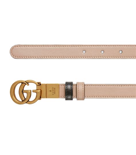 cintura gucci donna marmont|GG Marmont thin belt in beige and blue canvas .